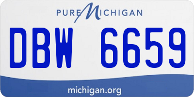 MI license plate DBW6659