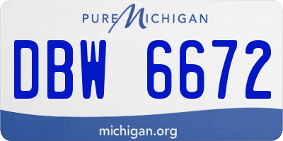 MI license plate DBW6672