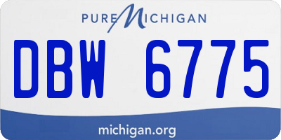 MI license plate DBW6775