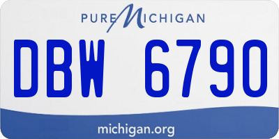 MI license plate DBW6790
