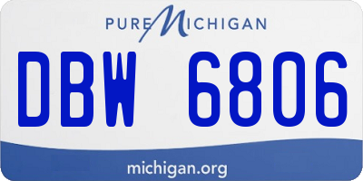MI license plate DBW6806