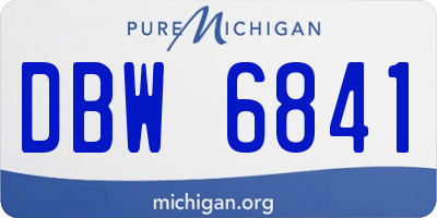 MI license plate DBW6841