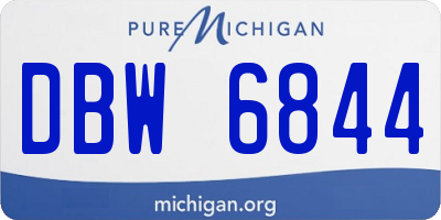 MI license plate DBW6844