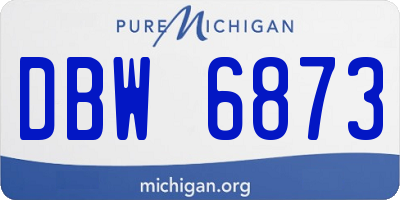 MI license plate DBW6873