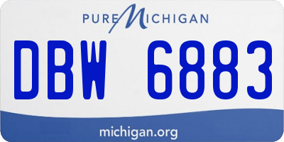 MI license plate DBW6883