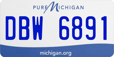 MI license plate DBW6891