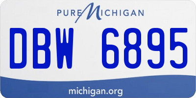 MI license plate DBW6895
