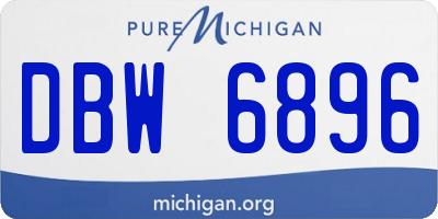 MI license plate DBW6896
