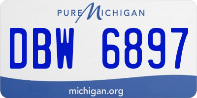 MI license plate DBW6897