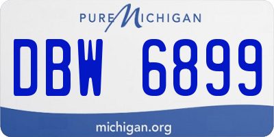 MI license plate DBW6899