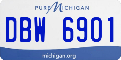 MI license plate DBW6901