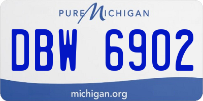 MI license plate DBW6902