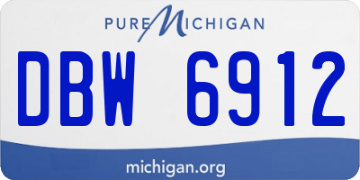 MI license plate DBW6912