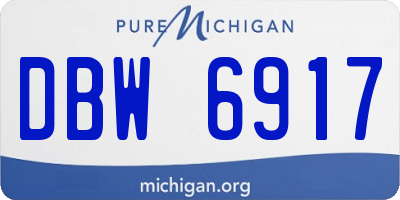 MI license plate DBW6917
