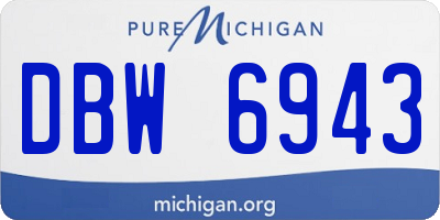 MI license plate DBW6943