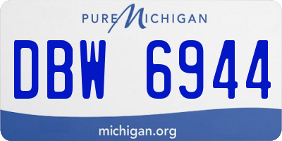 MI license plate DBW6944