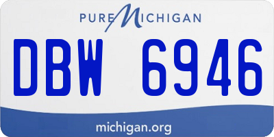 MI license plate DBW6946