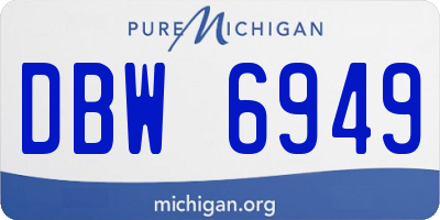MI license plate DBW6949