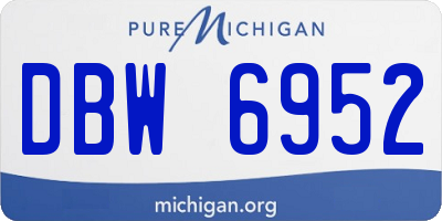 MI license plate DBW6952