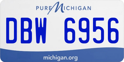 MI license plate DBW6956
