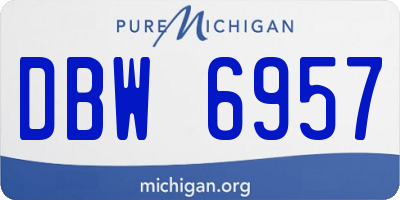 MI license plate DBW6957
