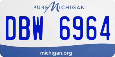 MI license plate DBW6964