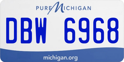 MI license plate DBW6968