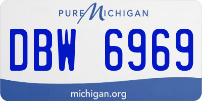 MI license plate DBW6969