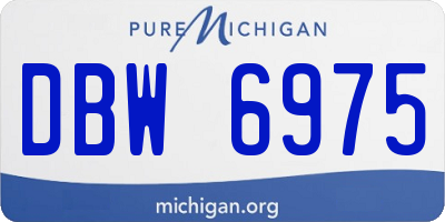 MI license plate DBW6975