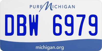MI license plate DBW6979