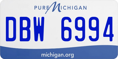 MI license plate DBW6994