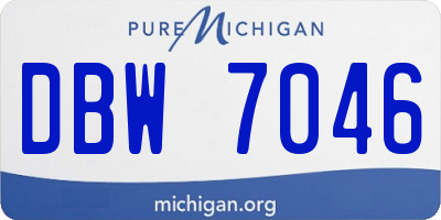 MI license plate DBW7046