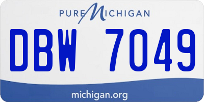MI license plate DBW7049