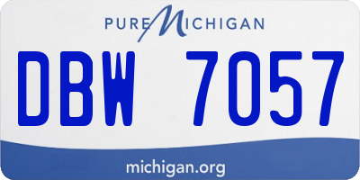 MI license plate DBW7057