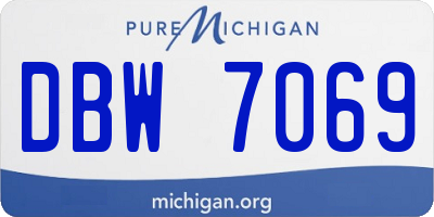 MI license plate DBW7069