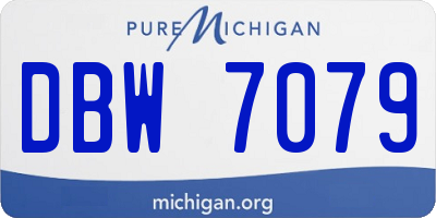 MI license plate DBW7079