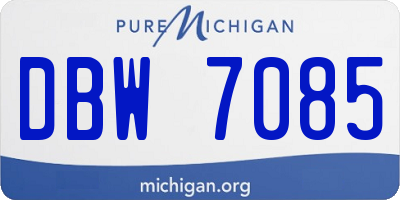 MI license plate DBW7085