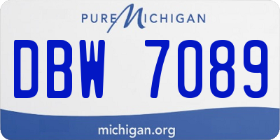 MI license plate DBW7089