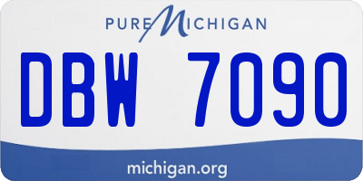 MI license plate DBW7090