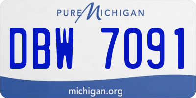 MI license plate DBW7091