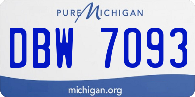 MI license plate DBW7093