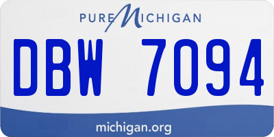 MI license plate DBW7094