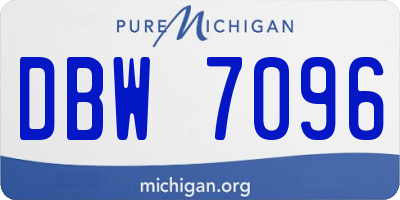 MI license plate DBW7096