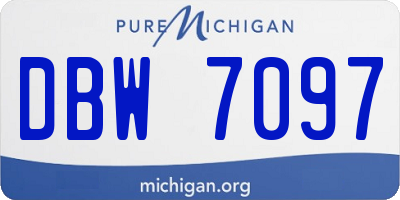 MI license plate DBW7097