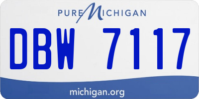 MI license plate DBW7117