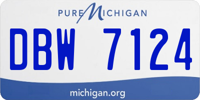 MI license plate DBW7124