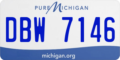 MI license plate DBW7146