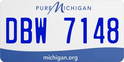 MI license plate DBW7148
