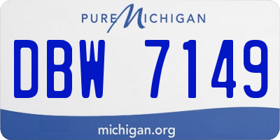 MI license plate DBW7149