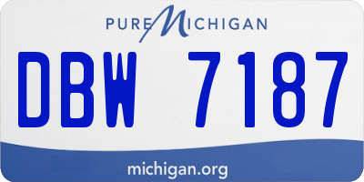 MI license plate DBW7187